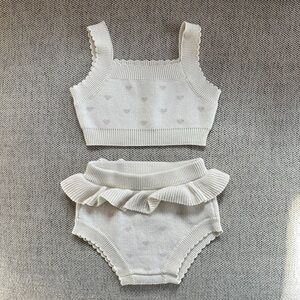 Jamie Kay Cream Knit Baby Outfit